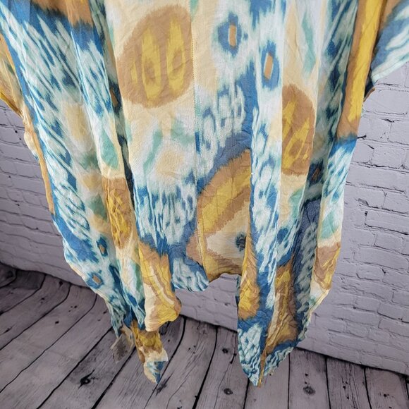 Free People By Bindya Multicolor Lightweight Gauzy Open Duster Cardigan One Size - Picture 10 of 12